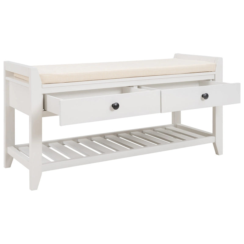 Entryway Storage Bench with Drawers and Shoe Shelf