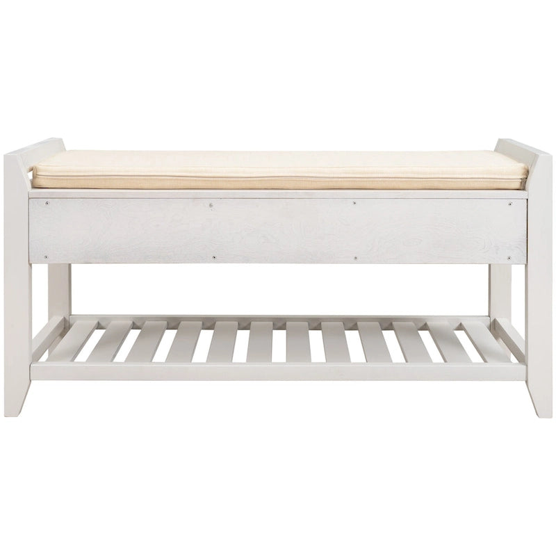 Entryway Storage Bench with Drawers and Shoe Shelf